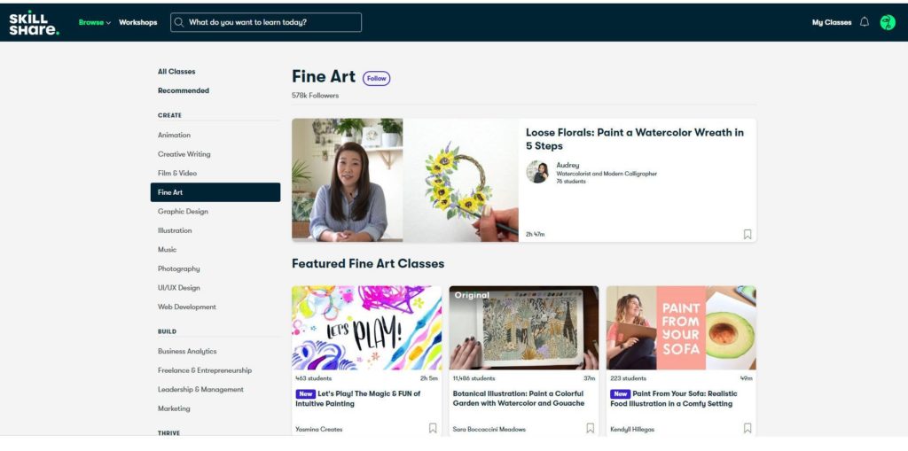 Skillshare Official Website