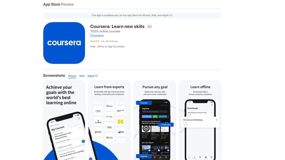 Coursera Learning App Reviews