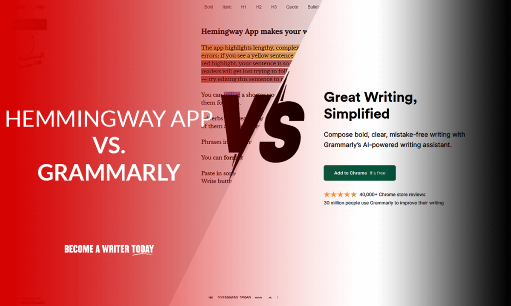 Hemingway Editor vs. Grammarly Reviews 2025