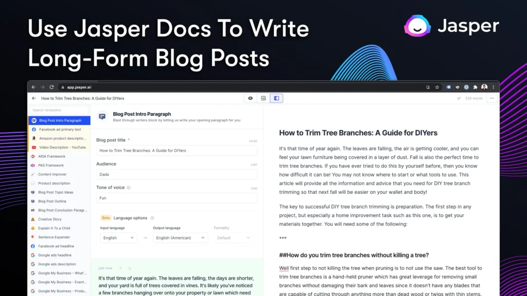 Jasper AI Writing Tool